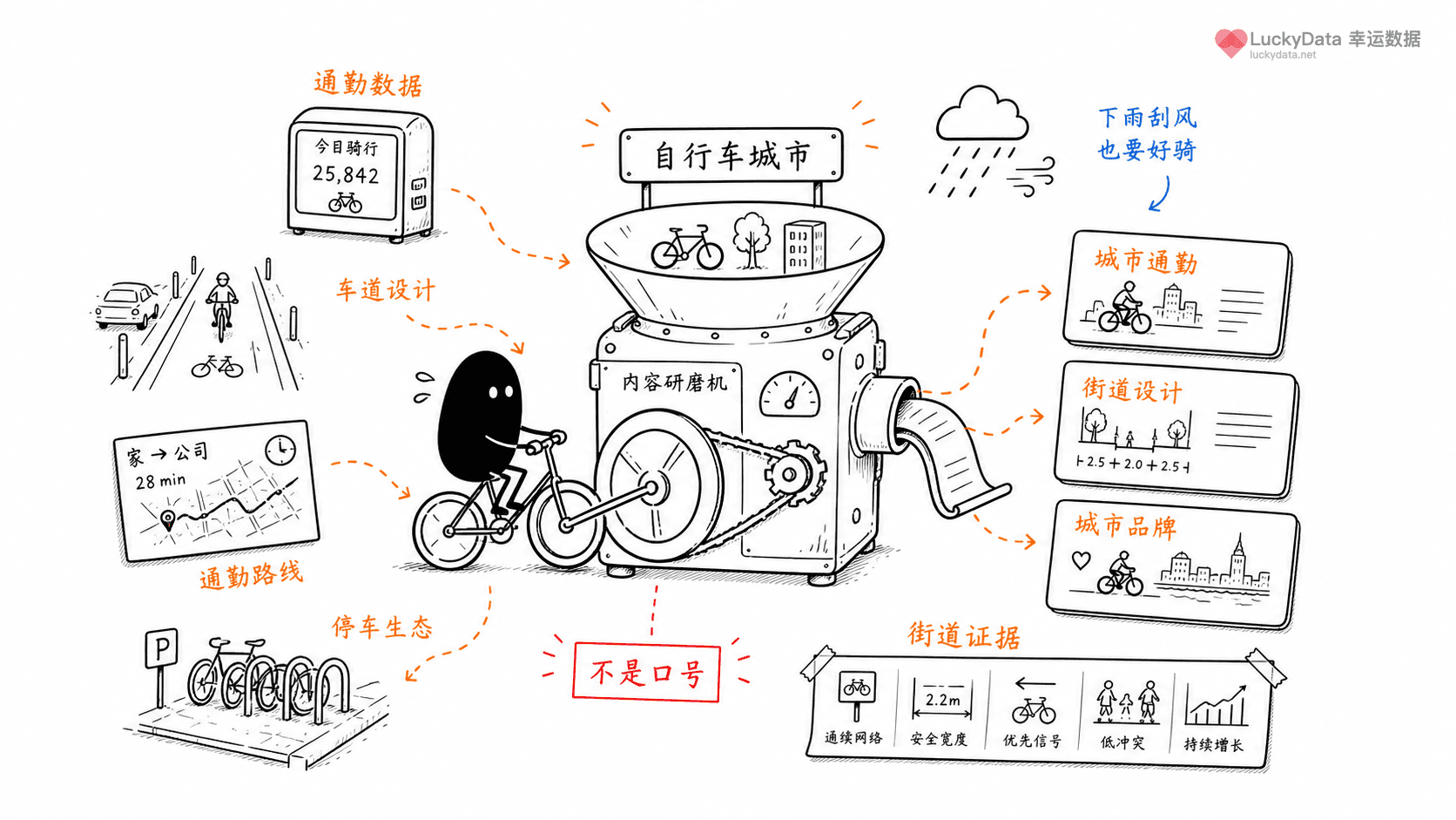 小黑用更丰富的画面整理「自行车城市不是口号，内容可以怎么拆？」这篇素材的公开信息线索
