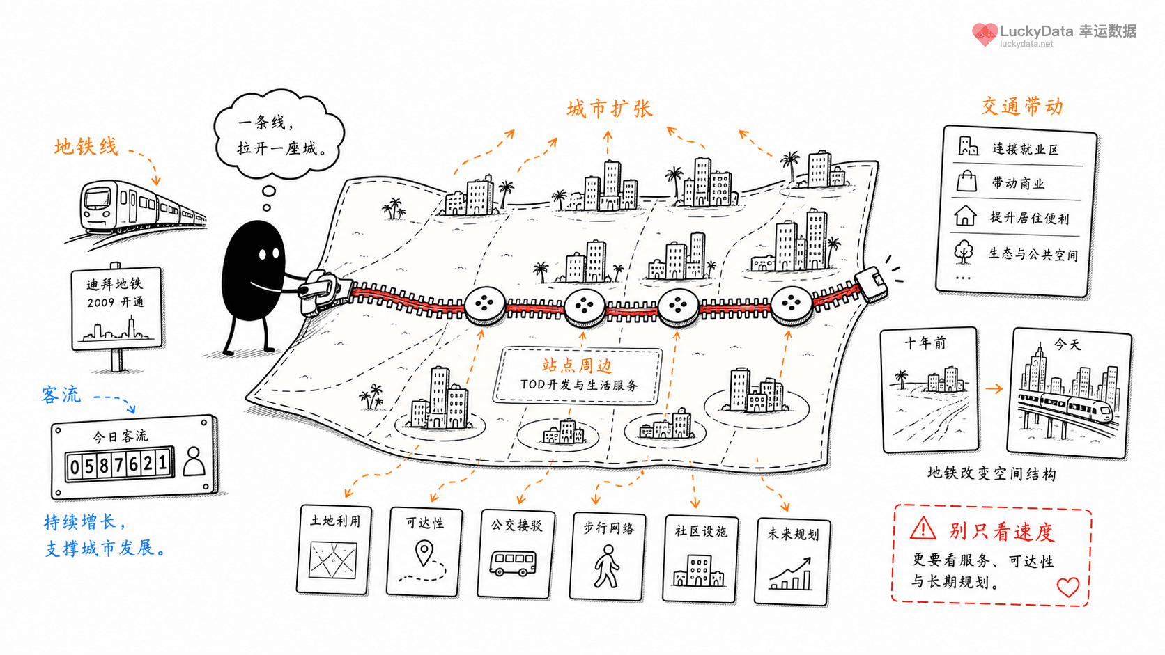 小黑用更丰富的画面整理「为什么迪拜地铁适合讲城市扩张？」这篇素材的公开信息线索