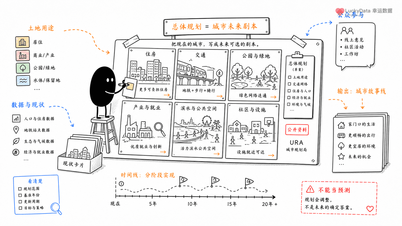 小黑用更丰富的画面整理「城市总体规划，为什么可以拆成内容选题库？」这篇素材的公开信息线索