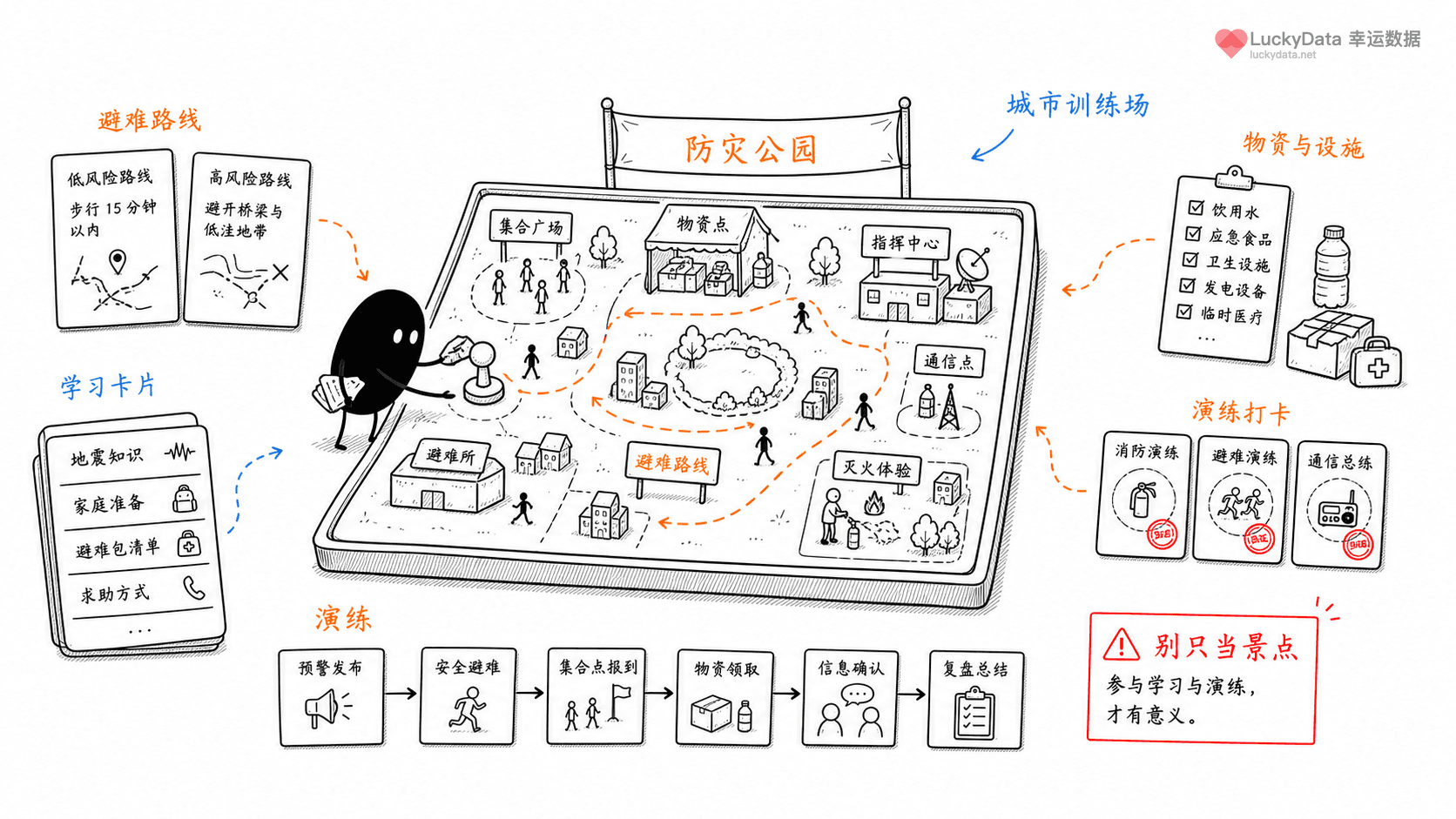 小黑用更丰富的画面整理「一个防灾公园，为什么不只是公园？」这篇素材的公开信息线索